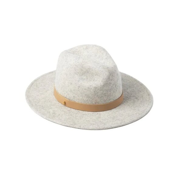Lack of Color Carlo Mack Fedora Hat Light Stone Gray Tan 100% Wool Medium 57CM main image 4